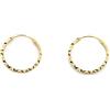 Monde Petit Damen & Kinder Creolen Hoop 14x1 mm Ohrstecker - Gelbgold 9 Karat (375) - Scatola Regalo - Certificato di garanzia