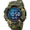 Gosasa Orologi militari di sport degli uomini aerei di Digital a forma di LED orologi impermeabili, E- Verde mimetico