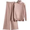 MJGkhiy Tuta Da Donna In Maglia Morbida 2 Pezzi Pullover Maglione E Pantaloni Completo Tuta Elastico Cotone Felpe Completo Donna Invernale Elegante Curvy