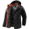 MEYOCEYO Parka Invernale Uomo Caldo Fodera Giacca Parka Impermeabile Giacche Invernali Imbottita con Cappuccio Giacca Cappotto Nero 3XL