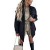 YAOTT Donna Giacca leggera Camicia trapuntata Piumino corto collo in piedi Parka Giacca Trapuntata Trench caldo soffice Piumino traspirante Giacca imbottita Softshell Giacca imbottita Nero L