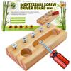 Panda Brothers Montessori - Lavagna avvitatore per bambini - Basic Skills Educational Sensory Toy - Apprendimento in legno Montessori Materiali per bambini e bambini 3 4 5 anni - Scuola materna, aula