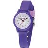 SINAR Orologio da polso per bambini, analogico, al quarzo, 10 bar, con cinturino in silicone, viola, XB-24-7, Lilla, Classico