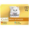 Gourmet - Gold Delizia di salse di manzo pollo salmone tonno, 12 x 85 g