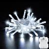 Dalugo Luci Natale Esterno, 3M 30 LED Lucine Decorative Bianco Freddo con Timer 6h, IP65 Impermeabile Luci LED per interni Decorazioni Natalizie all'aperto