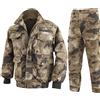 UCHAG Tuta mimetica invernale da uomo, tattico militare da caccia BDU in pile foderato, camicia militare giacca cappotto e pantaloni., Mimetico, 4X-Large