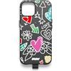 UNTAGS - Custodia Funny Things per iPhone 15 Pro Max - Materiale Effetto Pelle - Interno in morbida microfibra antigraffio - Nero