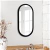 Americanflat Specchio Ovale da 30,4x61 cm - Elegante Specchio Ovale Bagno, Salotto e Camera da Letto con Bordo Nero - Specchio da Parete Moderno con Cornice Spessa