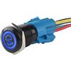 ETOPARS Nero Guscio Blu Auto Bilanciere Pulsante Interruttore a Levetta | 12V 5A in Metallo 19mm Fendinebbia On off Presa di Corrente Spina