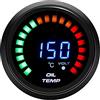 ETOPARS Motore Auto Digitale 52mm 2pollici Calibro di Temperatura dell'olio Kit Manometro Misuratore Indicatore Luminoso Display Sfumatura Fumo Lente