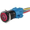 ETOPARS Nero Guscio Rosso Auto Bilanciere Pulsante Interruttore a Levetta | 12V 5A in Metallo 19mm Raggio Principale On off Presa di Corrente Spina