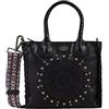 elmwood, Borsa in pelle con manico Donna, Nero