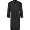ADAMO Accappatoio lungo a nido d'ape, da uomo, serie JADON, taglia XXL fino a 12XL, Nero , 4XL