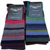 DREAM SOCKS 6 PAIA di calze calzini UOMO LUNGHE caldo cotone elasticizzate,100% Made in Italy,vari assortimenti (41-46, 6 X Set. FOUR LINES)