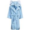 ELY PARKER Accappatoio bambina e ragazze, Spugna, Asciugamano in Cotone Turco, con Cappuccio, Cane, Bianco (3-4 Anni) Morbido, Assorbente, Comodo, Spesso