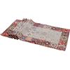 Viterbo Biancheria Copritavolo Tovaglia Runner Striscia Coppia Cuscini Maioliche in Gobelin Jacquard Made in Italy (Runner 45x140Cm (7641))