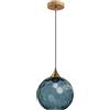 SIYANE Lampada a sospensione in vetro rosa acqua cucina isola sferica ambra verde ondulato lampada a sospensione in vetro grande illuminazione nordica grigio fumo lampadario a soffitto industriale per