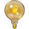 TIANFAN Lampadina teschio LED G125 4W 200lm, regolabile, dorata, attacco E27, perfetta come lampada da tavolo