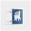 Gesar art in progress Gesar Tazza Natalizia da Colazione - Tazza Alpaca Blu- Tazza Animali - Tazza con Motivo Natalizio - Idea Regalo di Natale - Tazza Compleanno - Tazza Buon Natale