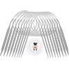 Coopay Set di 9 ferri circolari in acciaio inox, 80 cm, con ferri ad ago, in metallo, 2,0-6,0 mm, per maglioni, sciarpe, coperte o grandi progetti