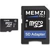 Memzi Pro 128 GB 80 Mb/s, classe 10 micro SDXC memory card con adattatore SD per Asus ZenFone 5 Lite, 4 max Pro, 4 selfie, 3 Deluxe, 3 ultra, 3 laser, 2 laser, go, max Pro, max cellulari