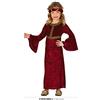 Guirca Costume Dama Medievale Bambina - Colore - Rosso, Taglia - Large 10 - 12 Anni 142 - 148 cm