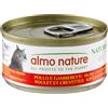 Almo Nature HFC Natural - Alimento Umido per Gatti - Pollo e Gamberetti - Qualità Human Grade, Senza Glutine - 70g, Confezione da 24