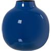 DRW Vaso da tavolo in metallo smaltato in blu 21x21x21 cm