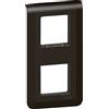 Legrand - Piastra Mosaico con supporto per 2 x 2 moduli montaggio verticale - nero opaco
