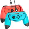 Cenawin 2Pcs Switch Joy Con Grip Compatibile con Nintendo Switch/Switch OLED, JoyCon Impugnatura Confortevole, Controller di Gioco con Funzione di Ricarica per Controller Joy-Con Switch (Rosso e Blu)