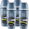 Dove Men + Care Dove Men+Care Advanced Sport Fresh Deodorante Roll-On Uomo Antitraspirante Protezione 72h Senza Alcol Per Tutti i Tipi di Pelle Profumo Tonificante e Rinfrescante - 4 Flaconi da 50ml