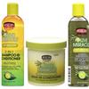 African Pride Olive Miracle - Set di tre: shampoo e balsamo 2 in 1, balsamo senza risciacquo, olio per la crescita