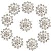 GORGECRAFT 10 pz Bottoni con Gambo Strass Lega di Cristallo A Forma di Fiore Bottoni Decorativi Applicazioni Abbellimenti in Vestiti Decorazione di Gioielli Fai da Te per Artigianato Bouquet di Festa