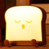 Tremdwoto Lampada per luce notturna - Lampada per pane tostato Luce carina con USB in legno ricaricabile per la cameretta dei bambini (Sleeping)