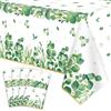 Dvaorc 4 pezzi Tovaglia Salvia verde Foglie di Eucalipto Tovagliolo Salvia Verde Verde Tovaglie Rettangolari Foglie Verdi Decorazioni per Baby Shower Compleanno Festa di Giungla Matrimonio 218 x 130 CM