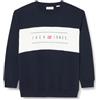 JACK & JONES Jjelliot Block Sweat Crew Neck Maglione, Navy Blazer, L Uomo