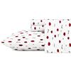 Betsey Johnson, Lenzuola per letto matrimoniale, setose e leggere, resistenti allo sbiadimento e alle pieghe (Love Lips)