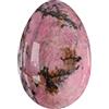 MiZuh Uova Yoni Giada Uova Yoni Non Forate Uovo Per Massaggio In Vera Giada Naturale Per Le Donne Esercizi Kegel Sfere Per Massaggio Femminile, Rodonite, S-3x2cm