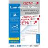Genie 10261 - Pouches per plastificatrice, 100 micron, formato biglietto da visita, 95 x 60 mm, trasparente, pacco da 100 pz.