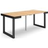 Skraut Home | Consolle allungabile | Tavolo consolle allungabile | 180 | Per 8 persone | Gambe in legno | Stile moderno | Rovere