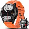 Bengux Smartwatch Uomo chiamate e Whatsapp,1,39'' HD Tracker Fitness IP68 con 100+ modalità Sport, Contapassi, Cardiofrequenzimetro da Polso, Orologio Fitness per Android iOS Giallo