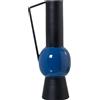 DRW Vaso da tavolo in metallo smaltato in blu 10x13x32 cm