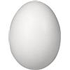 Rayher 30167000 Uovo in Polistirolo, 2 Semisfere, da Decorare e Colorare, Uovo di Pasqua Decoro, Altezza 26 cm, Bianco