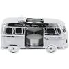 BRISA VW Collection - Volkswagen Portacandele in ceramica per la decorazione della tavola 1:22 Campervan T1 Bus design (Argento)