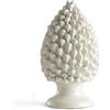 BEVILACQUA PIGNA DECORATIVA, CERAMICA SICILIANA BIANCO, XXS - h 15 x L 10 cm