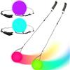 Qooloo 2 pezzi LED Poi Balls, Pro Bolas Luminose, LED Sfera Luminosa, Palla Giocolazione, Kit Poi Luminoso per Danza, Spettacolo Luminoso, Rave, Principianti e Professionisti