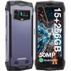DOOGEE Smini Rugged Smartphone, Mini Telefono 4.5'' QHD+, Android 13 Telefono Robusto, Helio G99 Octa Core, 15GB+256GB, 50MP AI Fotocamera+ 8MP, Batteria 3000mAh 18W Fast Charge, Face ID/GPS/NFC/OTG