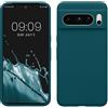 kwmobile Cover per Google Pixel 8 Pro Custodia - Back Case per Smartphone in Silicone TPU - Protezione Gommata - petrolio matt