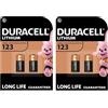 Duracell 4X Duracell 123 Batterie Lithium (2 Blister da 2 Batterie) 4 Pile