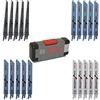 Bosch Professional Set 20 Pezzi di lame per seghe universali ToughBox for Wood and Metal, per legno e metallo, accessori per sega universale